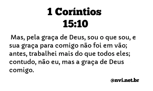 1 CORÍNTIOS 15:10 NVI NOVA VERSÃO INTERNACIONAL