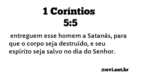 1 CORÍNTIOS 5:5 NVI NOVA VERSÃO INTERNACIONAL