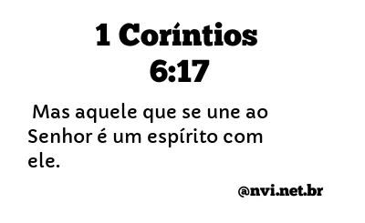 1 CORÍNTIOS 6:17 NVI NOVA VERSÃO INTERNACIONAL