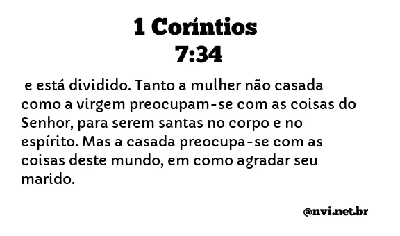 1 Coríntios 7:29-34 - Bíblia