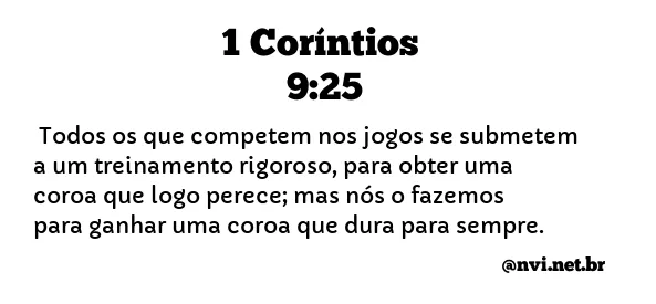 1 CORÍNTIOS 9:25 NVI NOVA VERSÃO INTERNACIONAL