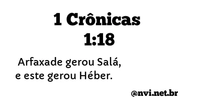 1 CRÔNICAS 1:18 NVI NOVA VERSÃO INTERNACIONAL