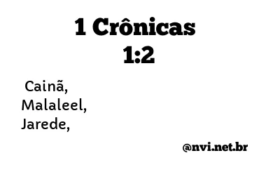 1 CRÔNICAS 1:2 NVI NOVA VERSÃO INTERNACIONAL