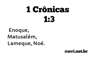 1 CRÔNICAS 1:3 NVI NOVA VERSÃO INTERNACIONAL