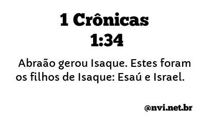 1 CRÔNICAS 1:34 NVI NOVA VERSÃO INTERNACIONAL