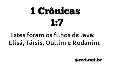 1 CRÔNICAS 1:7 NVI NOVA VERSÃO INTERNACIONAL