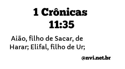 1 CRÔNICAS 11:35 NVI NOVA VERSÃO INTERNACIONAL