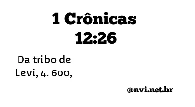 1 CRÔNICAS 12:26 NVI NOVA VERSÃO INTERNACIONAL