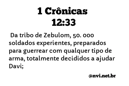 1 CRÔNICAS 12:33 NVI NOVA VERSÃO INTERNACIONAL