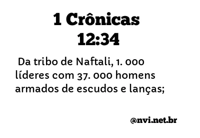 1 CRÔNICAS 12:34 NVI NOVA VERSÃO INTERNACIONAL