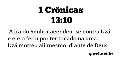 1 CRÔNICAS 13:10 NVI NOVA VERSÃO INTERNACIONAL