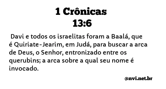 1 CRÔNICAS 13:6 NVI NOVA VERSÃO INTERNACIONAL