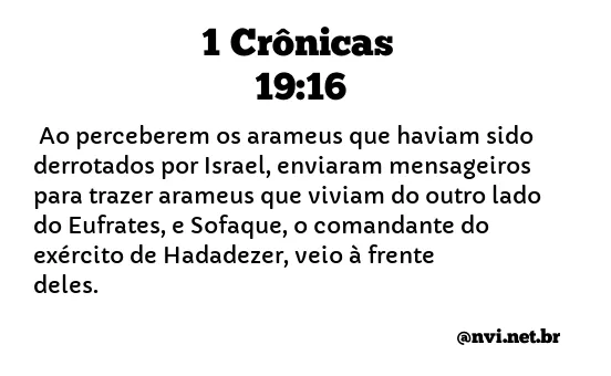 1 CRÔNICAS 19:16 NVI NOVA VERSÃO INTERNACIONAL