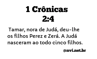 1 CRÔNICAS 2:4 NVI NOVA VERSÃO INTERNACIONAL