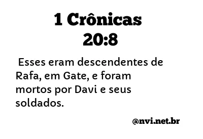 1 CRÔNICAS 20:8 NVI NOVA VERSÃO INTERNACIONAL