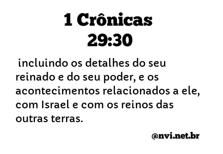 1 CRÔNICAS 29:30 NVI NOVA VERSÃO INTERNACIONAL