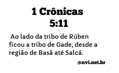 1 CRÔNICAS 5:11 NVI NOVA VERSÃO INTERNACIONAL