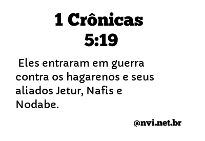 1 CRÔNICAS 5:19 NVI NOVA VERSÃO INTERNACIONAL