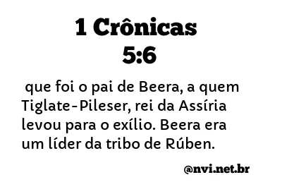 1 CRÔNICAS 5:6 NVI NOVA VERSÃO INTERNACIONAL