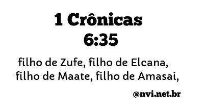 1 CRÔNICAS 6:35 NVI NOVA VERSÃO INTERNACIONAL