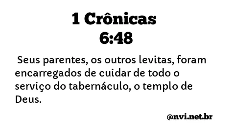 1 CRÔNICAS 6:48 NVI NOVA VERSÃO INTERNACIONAL