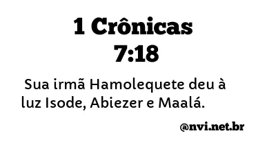 1 CRÔNICAS 7:18 NVI NOVA VERSÃO INTERNACIONAL