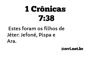 1 CRÔNICAS 7:38 NVI NOVA VERSÃO INTERNACIONAL