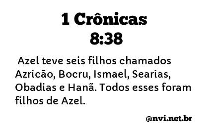 1 CRÔNICAS 8:38 NVI NOVA VERSÃO INTERNACIONAL