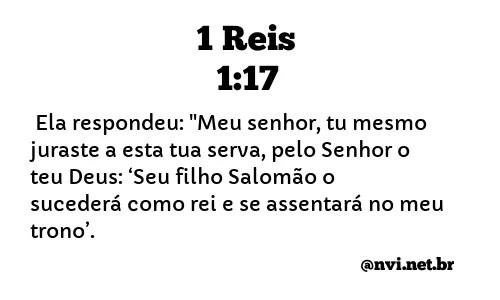 1 REIS 1:17 NVI NOVA VERSÃO INTERNACIONAL