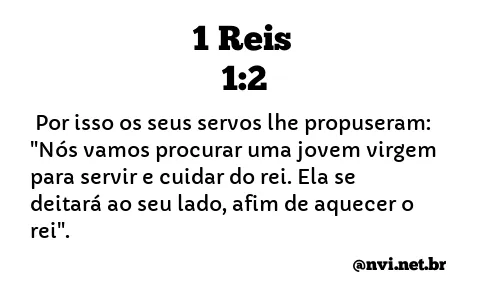 1 REIS 1:2 NVI NOVA VERSÃO INTERNACIONAL