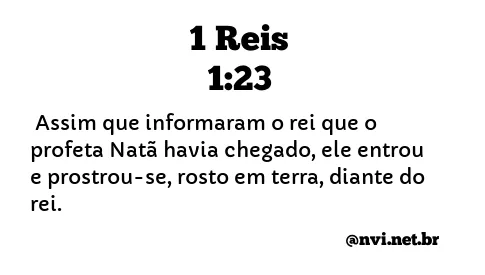 1 REIS 1:23 NVI NOVA VERSÃO INTERNACIONAL