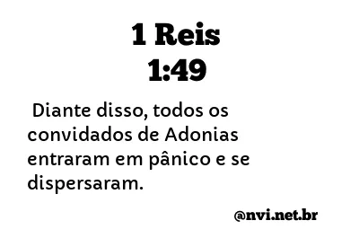 1 REIS 1:49 NVI NOVA VERSÃO INTERNACIONAL