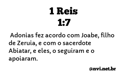 1 REIS 1:7 NVI NOVA VERSÃO INTERNACIONAL