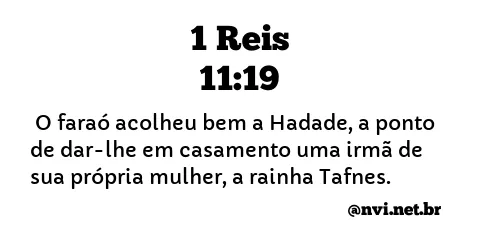 1 REIS 11:19 NVI NOVA VERSÃO INTERNACIONAL