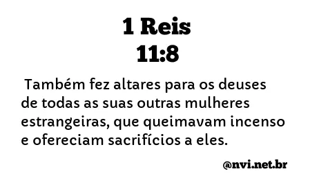 1 REIS 11:8 NVI NOVA VERSÃO INTERNACIONAL