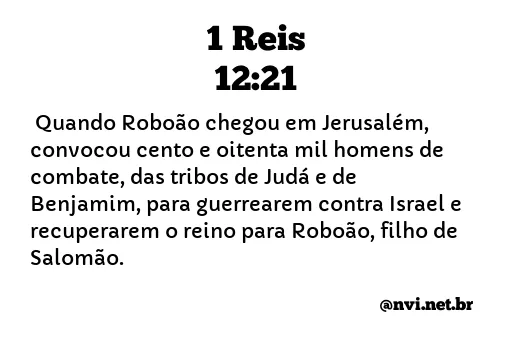 1 REIS 12:21 NVI NOVA VERSÃO INTERNACIONAL