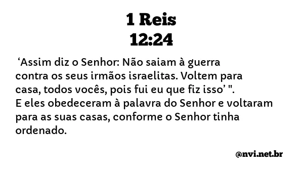 1 REIS 12:24 NVI NOVA VERSÃO INTERNACIONAL