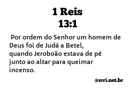 1 REIS 13:1 NVI NOVA VERSÃO INTERNACIONAL