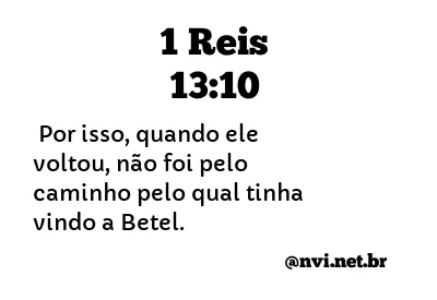 1 REIS 13:10 NVI NOVA VERSÃO INTERNACIONAL