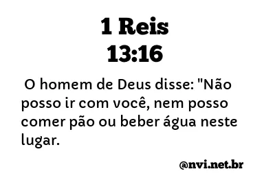 1 REIS 13:16 NVI NOVA VERSÃO INTERNACIONAL