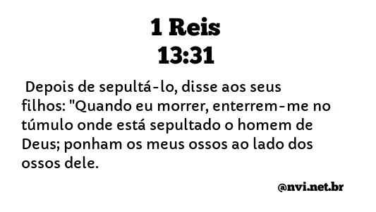 1 REIS 13:31 NVI NOVA VERSÃO INTERNACIONAL