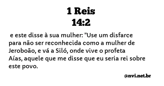 1 REIS 14:2 NVI NOVA VERSÃO INTERNACIONAL