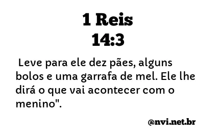 1 REIS 14:3 NVI NOVA VERSÃO INTERNACIONAL