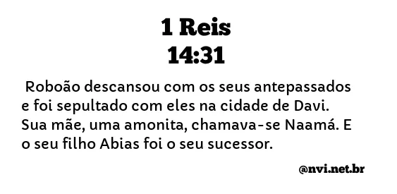 1 REIS 14:31 NVI NOVA VERSÃO INTERNACIONAL