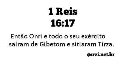 1 REIS 16:17 NVI NOVA VERSÃO INTERNACIONAL