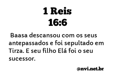 1 REIS 16:6 NVI NOVA VERSÃO INTERNACIONAL