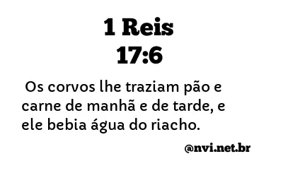 1 REIS 17:6 NVI NOVA VERSÃO INTERNACIONAL