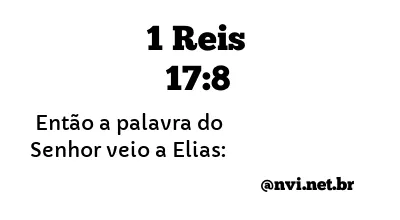 1 REIS 17:8 NVI NOVA VERSÃO INTERNACIONAL