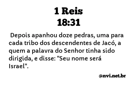 1 REIS 18:31 NVI NOVA VERSÃO INTERNACIONAL