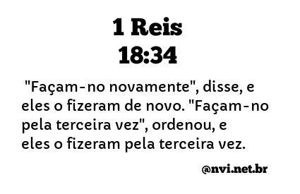 1 REIS 18:34 NVI NOVA VERSÃO INTERNACIONAL